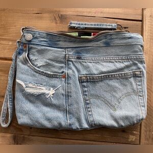 Levi Distressed Denim Clutch